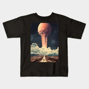 Something Wrong in Space Vintage Surreal Collage Art Kids T-Shirt